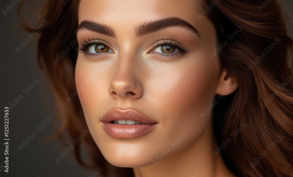 Stunning female model with glowing skin Stunning female model with glowing skin