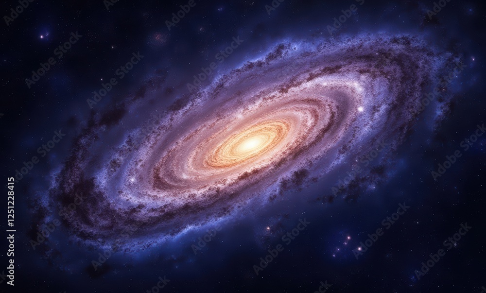 Majestic spiral galaxy in deep space Majestic spiral galaxy in deep space