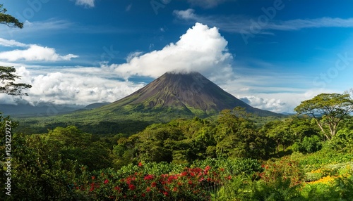 breathtaking view of the arenal volcano in costa rica