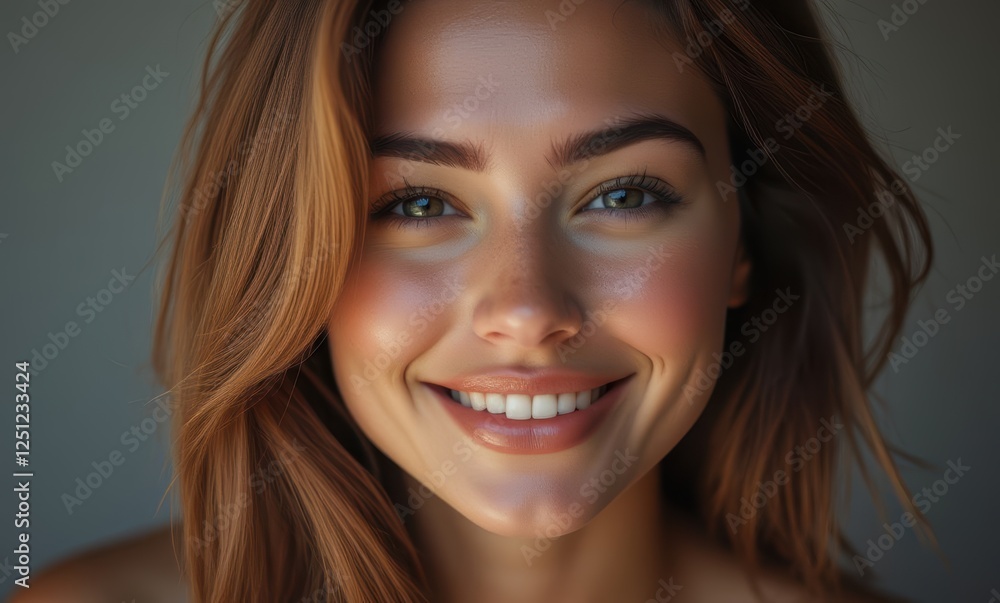 Smiling young woman with beautiful hair Smiling young woman with beautiful hair