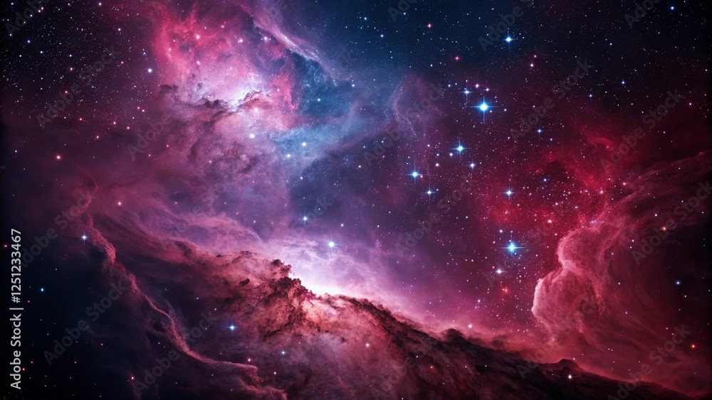 Obraz premium Abstract Deep Space purple Nebula Background