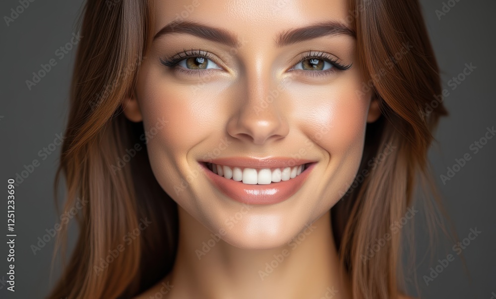 Smiling young woman with radiant skin Smiling young woman with radiant skin