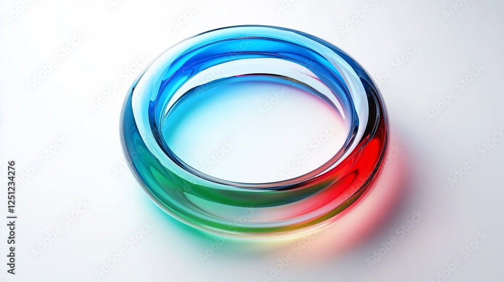 Abstract Glass Ring: A Symphony of Color and Light Abstract Glass Ring: A Symphony of Color and Light