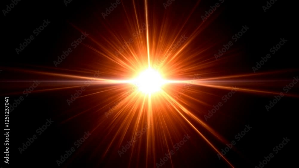 Abstract Bursting Light Rays Emanating from Center on Black Background Animation Abstract Bursting Light Rays Emanating from Center on Black Background Animation