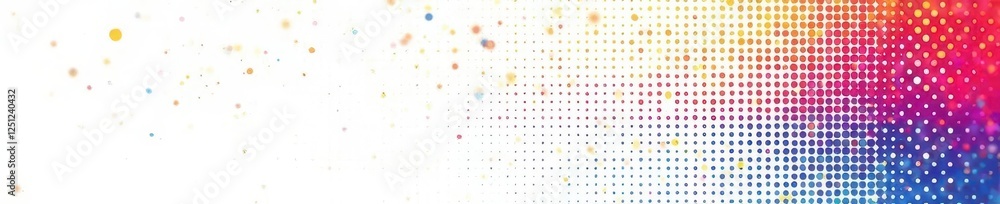 Abstract halftone pattern; white background, cyan, magenta, yellow , overlay, colorful Abstract halftone pattern; white background, cyan, magenta, yellow , overlay, colorful