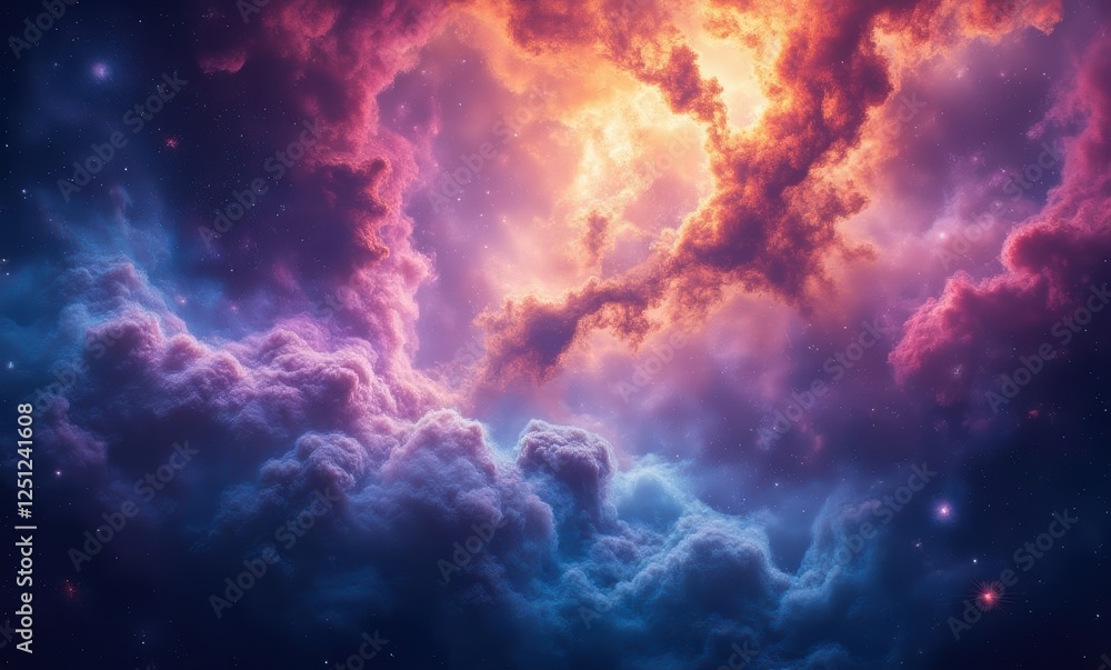 Vibrant cosmic clouds in space Vibrant cosmic clouds in space