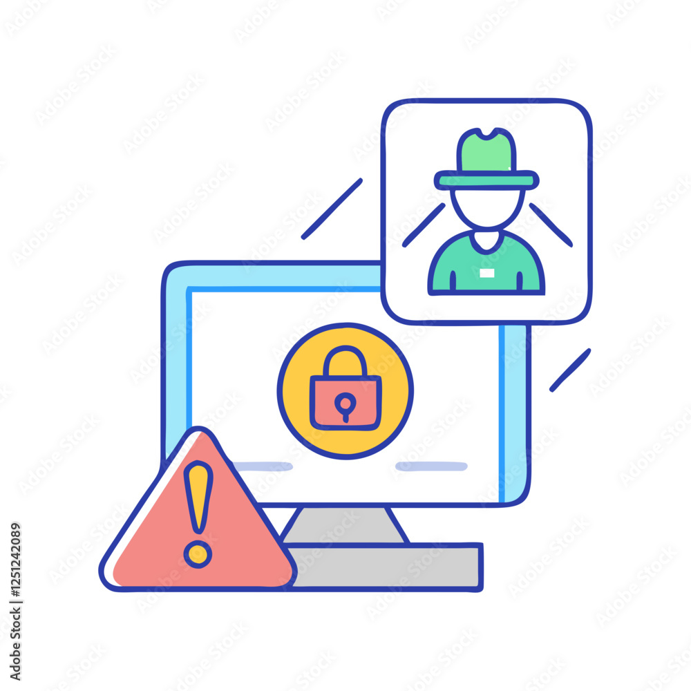 Fototapeta premium fraud alert icon, fraud alert vector illustration-simple illustration of fraud alert. perfect for fraud alert logos and icons