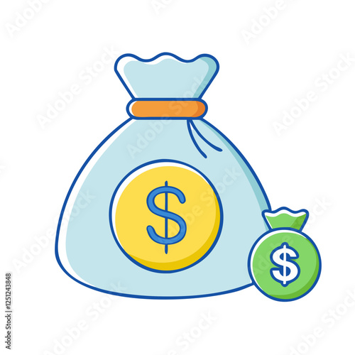 money bag icon, money bag vector illustration-simple illustration of money bag. perfect for money bag logos and icons