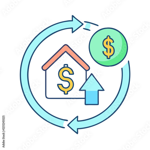 refinancing icon, refinancing vector illustration-simple illustration of refinancing. perfect for refinancing logos and icons