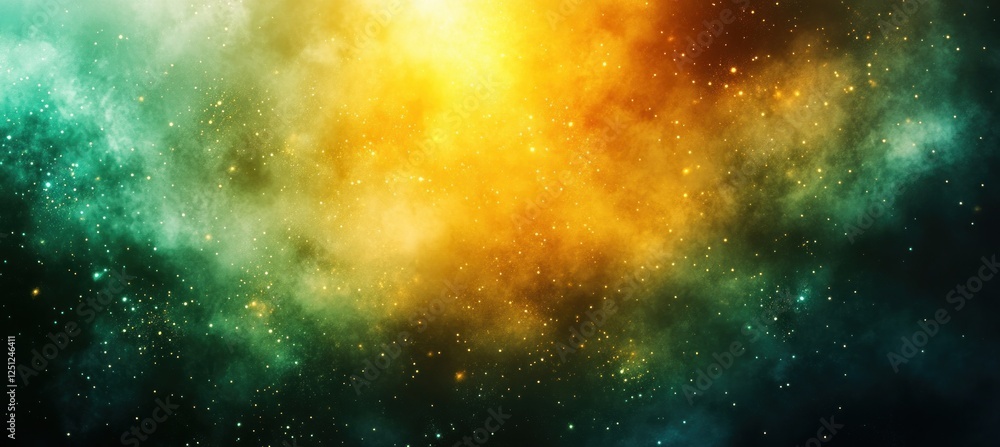 Fototapeta premium Vibrant Abstract Green and Yellow Gradient Background Soft Brush Strokes Natural Light Effects Tranquil Dreamy Atmosphere