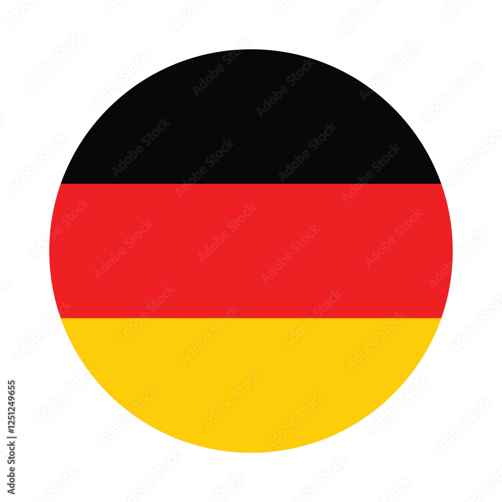 Flag of Germany. Germany circle flag logo icon computer vector illustration design Flag of Germany. Germany circle flag logo icon computer vector illustration design