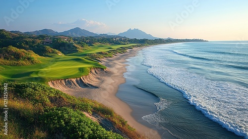luxury golf course on the beach