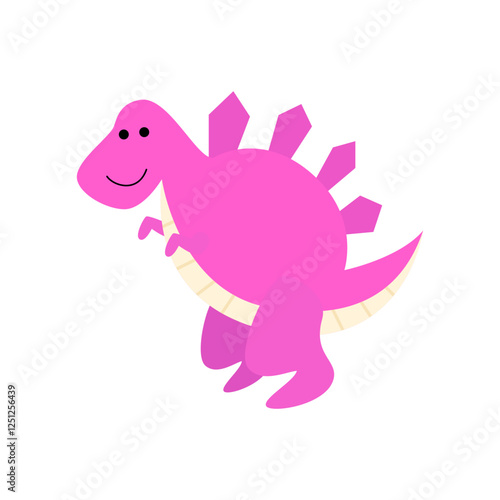 pink stegosaurus illustration element
