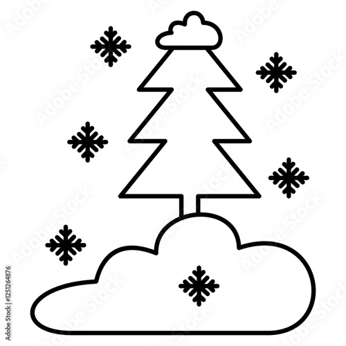 snow-covered trees
