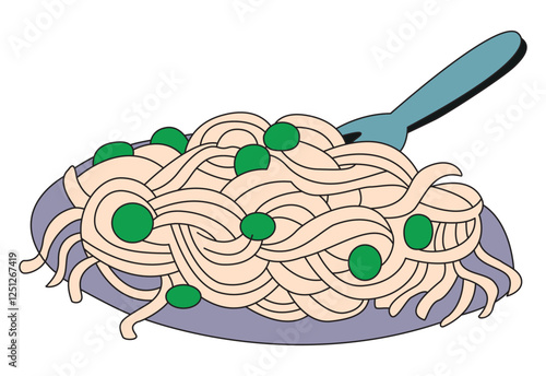 A pasta isolated on white background