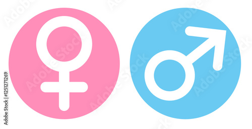 Vector image of gender icon. Definition of human gender. Element for your design