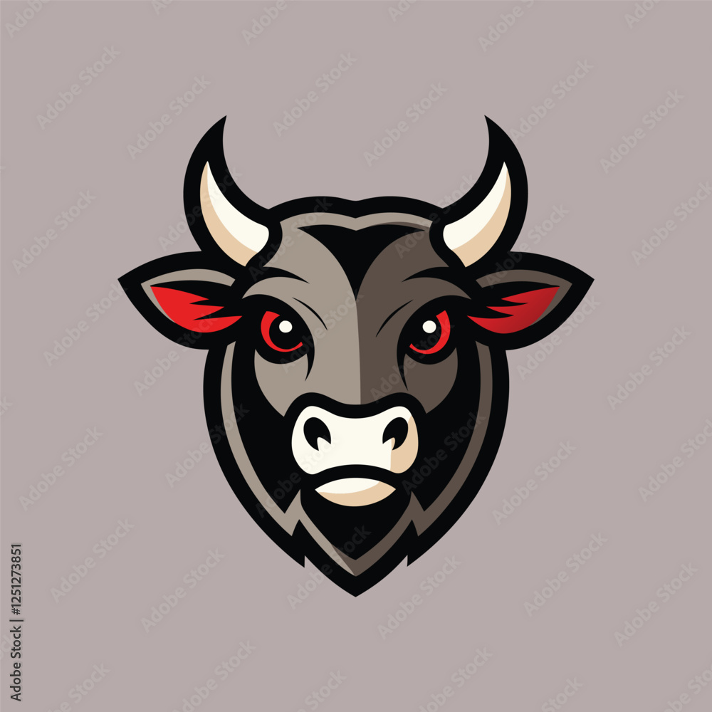 a mascot logo of a head calf.eps a mascot logo of a head calf.eps