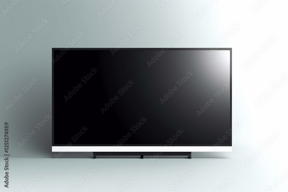 lcd tv with blank screen in the blank room. flat screen tv. lcd tv monitor lcd tv with blank screen in the blank room. flat screen tv. lcd tv monitor
