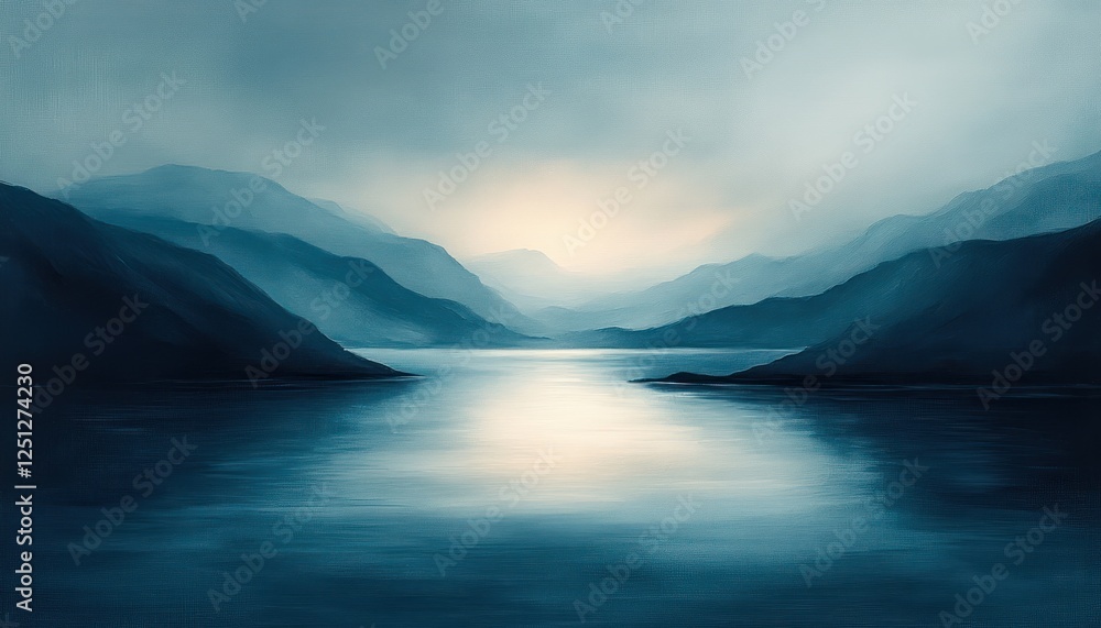 Minimalist Abstract Landscape with Pale Blue and White Gradient Soft Light Background Minimalist Abstract Landscape with Pale Blue and White Gradient Soft Light Background