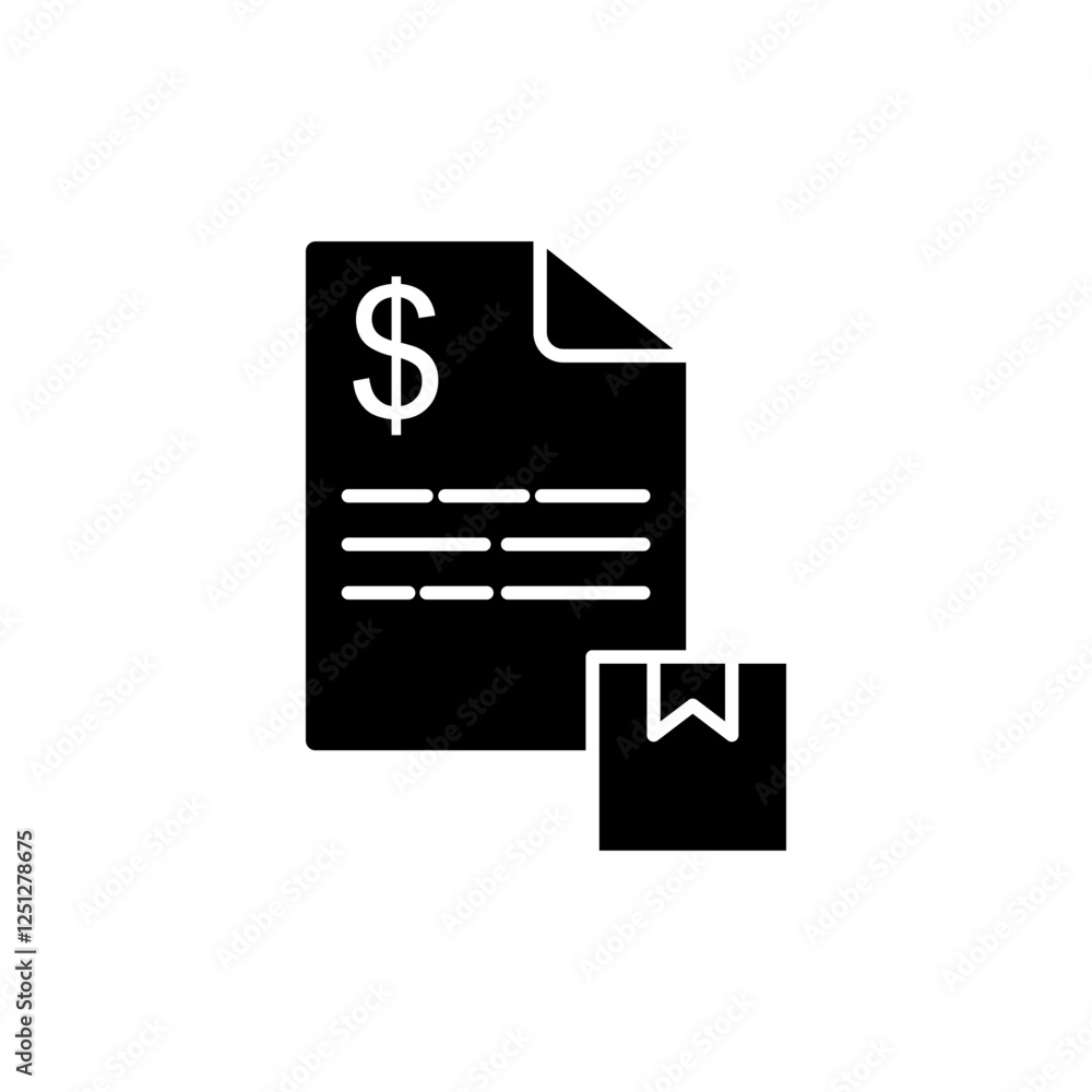 delivery package invoice icon, simple flat style, symbol vector illustration sign logo template pictogram, for ui or ux isolated on white for mobile app, editable delivery package invoice icon, simple flat style, symbol vector illustration sign logo template pictogram, for ui or ux isolated on white for mobile app, editable