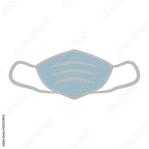 mouth mask icon, simple flat style, symbol vector illustration sign logo template pictogram, for ui or ux isolated on white for mobile app, editable