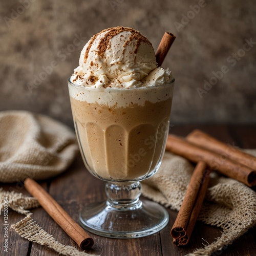 Cinnamon Coffee Ice Cream Float photo