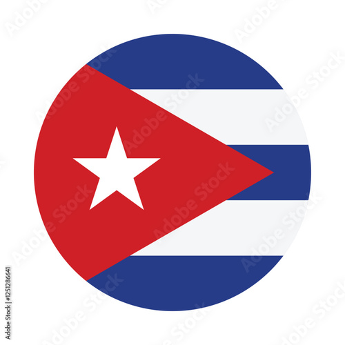 Free Download Flag of Cuba. Cuba circle flag logo icon computer vector illustration design - GFXLoad