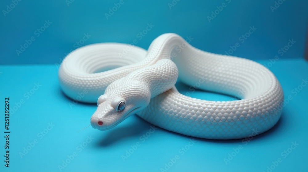Fototapeta premium Iridescent White Snake Display
