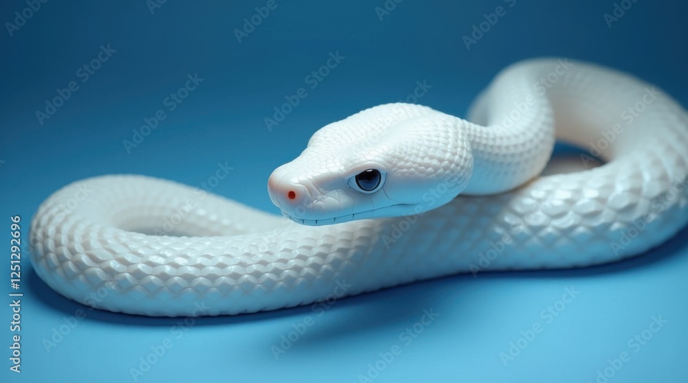 Fototapeta premium Iridescent White Snake Display