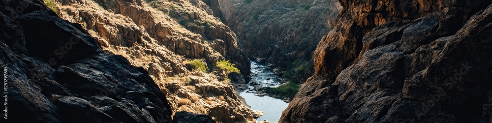 River in a Rocky Canyon River in a Rocky Canyon
