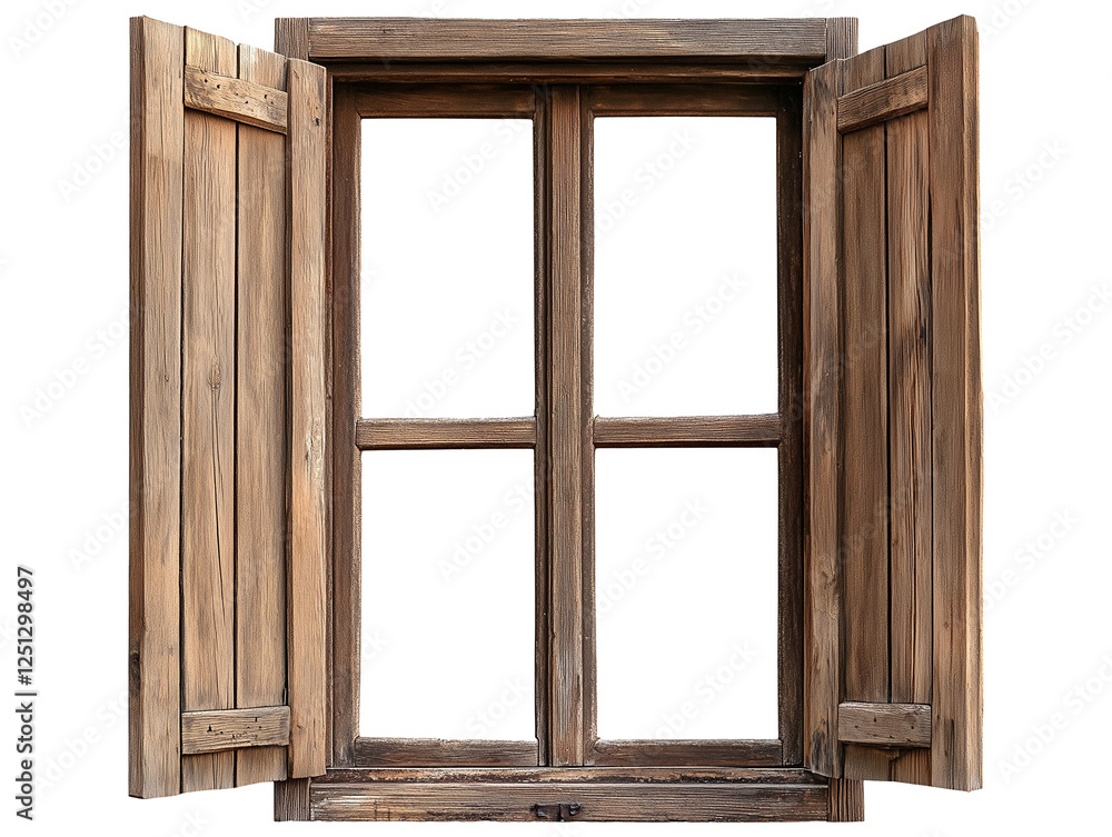 Obraz premium Old wooden window
