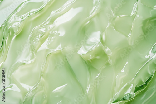 Aloe vera gel texture. Clear cosmetic cream, face serum, moisturizer background photo