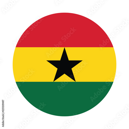 Free Download Flag of Ghana. Ghana circle flag logo icon computer vector illustration design - GFXLoad