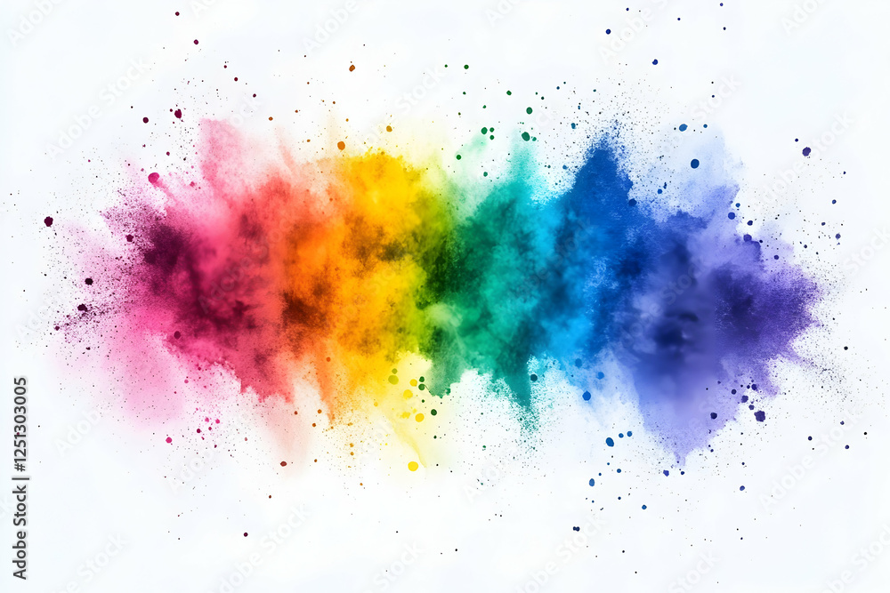 Abstract background with colorful clouds and powder Abstract background with colorful clouds and powder