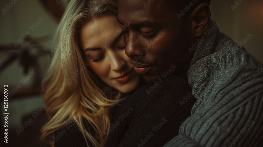 Couple embracing tenderly. Couple embracing tenderly.