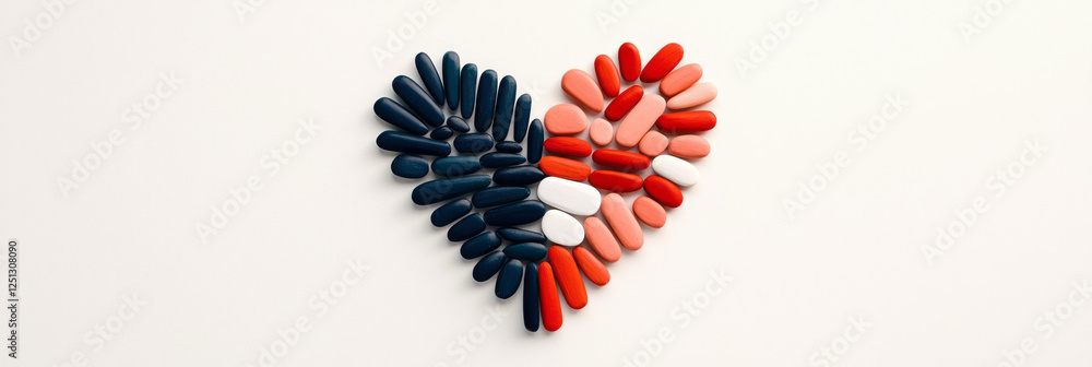 Fototapeta premium A creative collage of family photos arranged in the shape of a heart, dedicated to celebrating moms