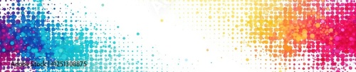 Abstract halftone pattern, white background, vibrant cyan, magenta, yellow ,  dots,  abstract, halftone