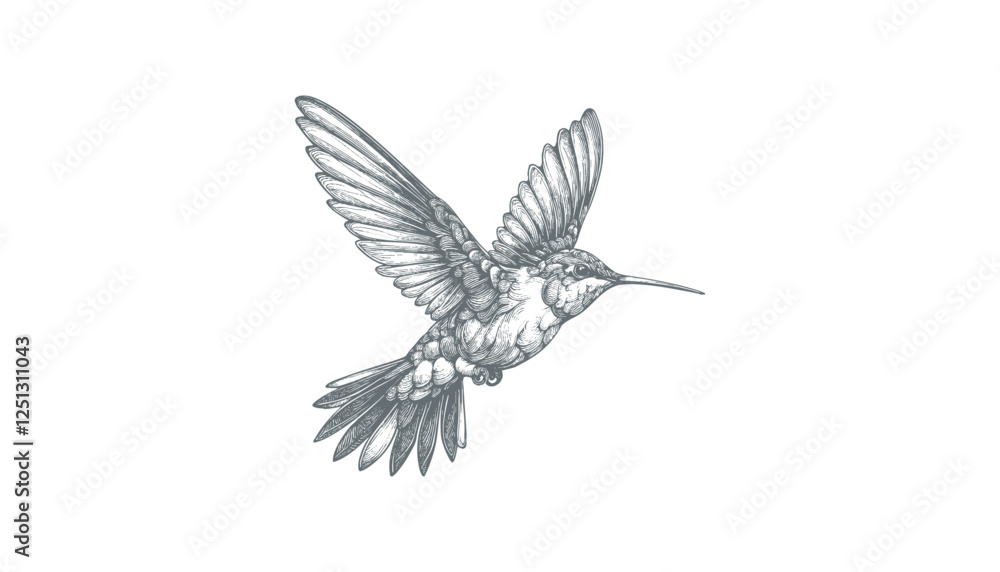 Obraz premium hummingbird vector | bird vector | hummingbird illustration | hummingbird silhouette | hummingbird tattoo | hummingbird engraving | hummingbird drawing
