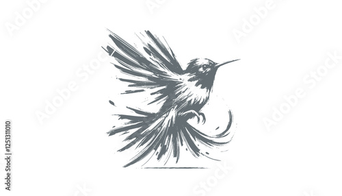 hummingbird vector | bird vector | hummingbird illustration | hummingbird silhouette | hummingbird tattoo | hummingbird engraving | hummingbird drawing