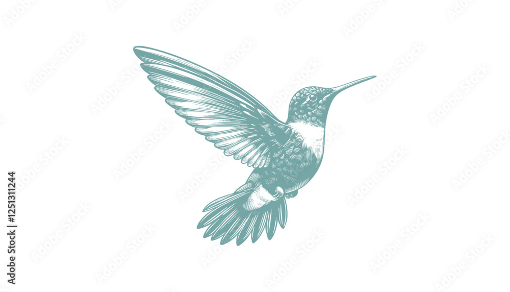Obraz premium hummingbird vector | bird vector | hummingbird illustration | hummingbird silhouette | hummingbird tattoo | hummingbird engraving | hummingbird drawing