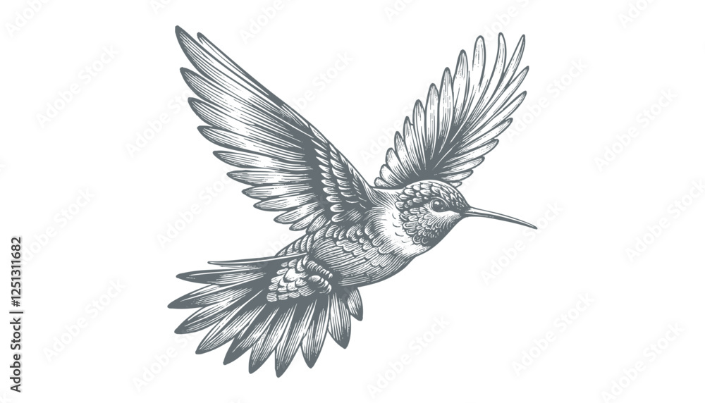 Obraz premium hummingbird vector | bird vector | hummingbird illustration | hummingbird silhouette | hummingbird tattoo | hummingbird engraving | hummingbird drawing