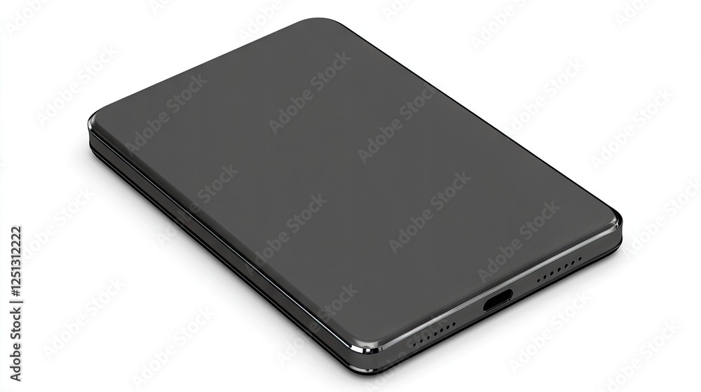 Sleek black phone mockup, isolated on white. Website design element Sleek black phone mockup, isolated on white. Website design element