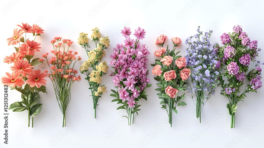 Fototapeta premium artistic vibrant spring floral display pictures