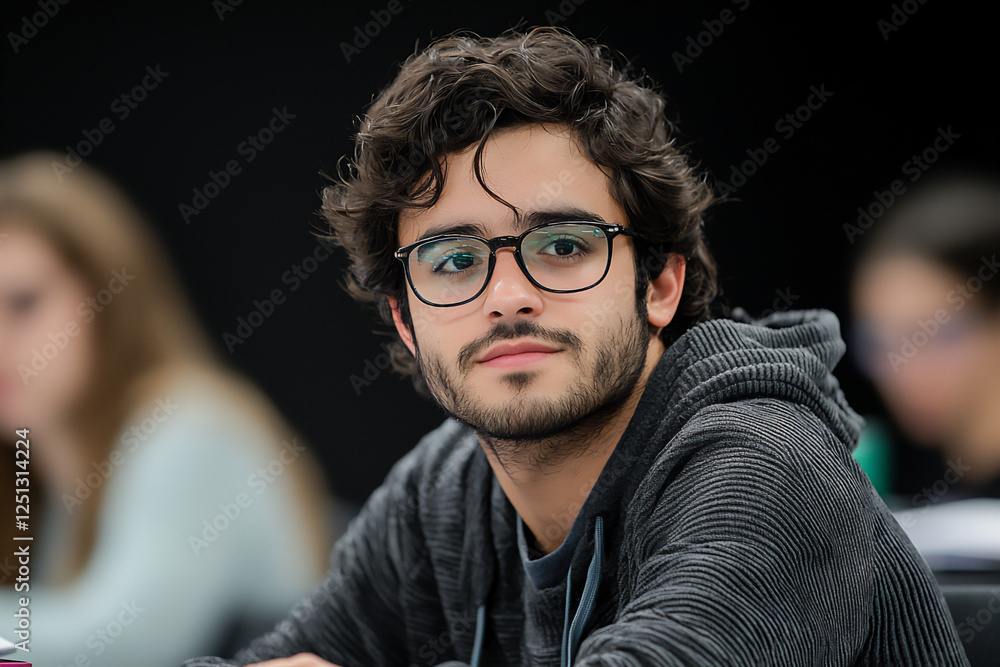 P A student participating in a class activity