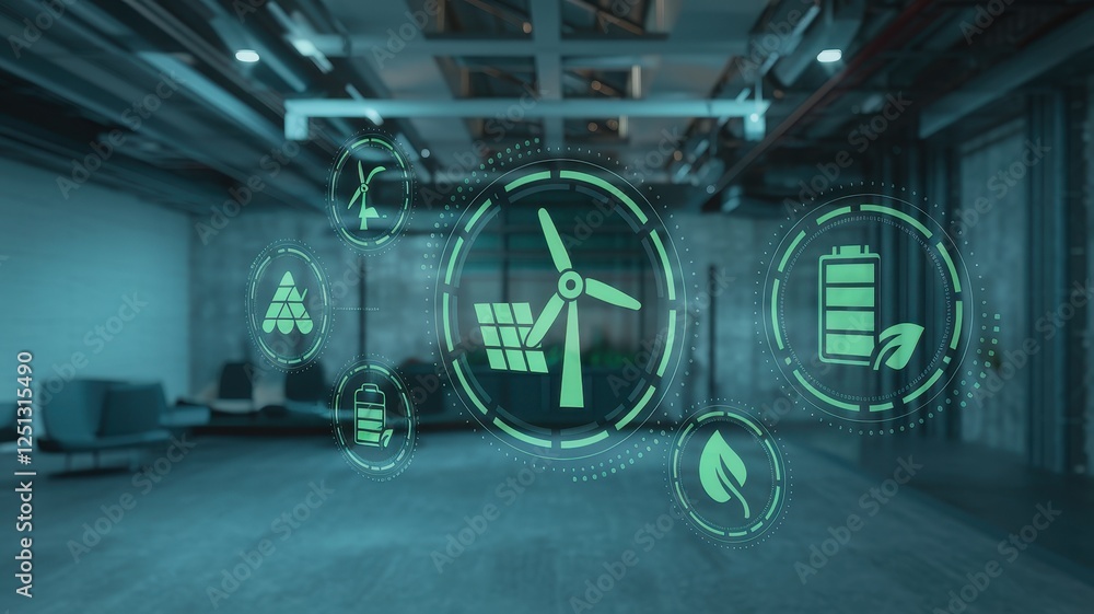 Fototapeta premium Green Energy Technologies: Sustainable Solutions for a Brighter Future