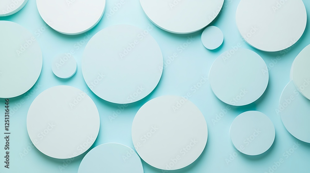 Abstract Pastel Blue Circles Background Design Abstract Pastel Blue Circles Background Design