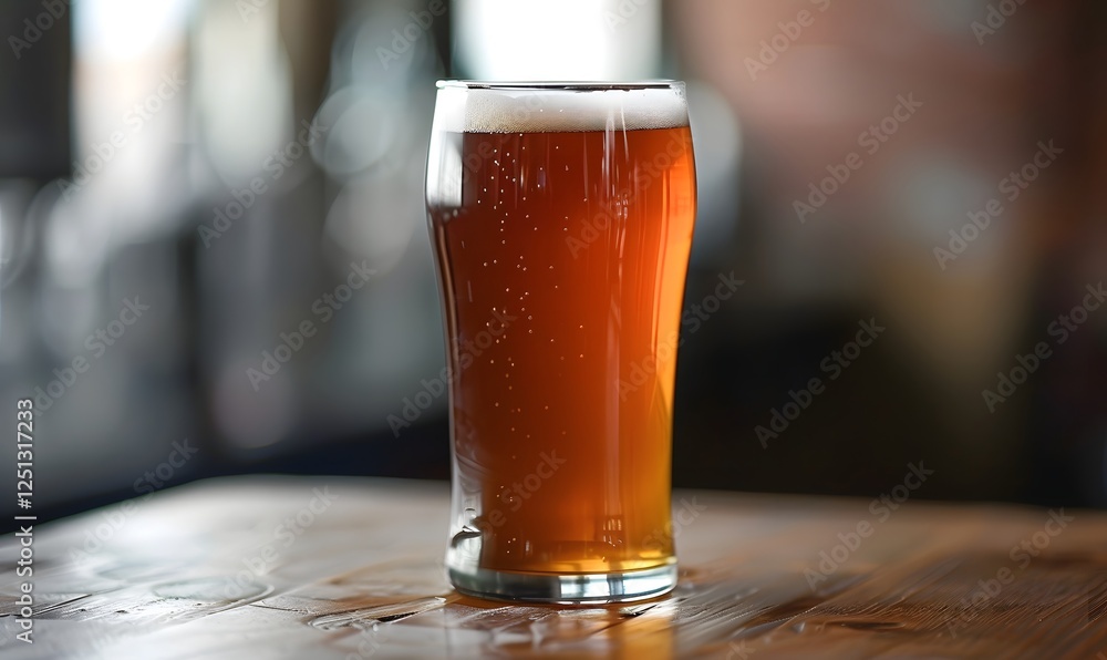 Close-up Macro Shot of a Crisp, Refreshing Craft Beer Beverage in a Glass Close-up Macro Shot of a Crisp, Refreshing Craft Beer Beverage in a Glass