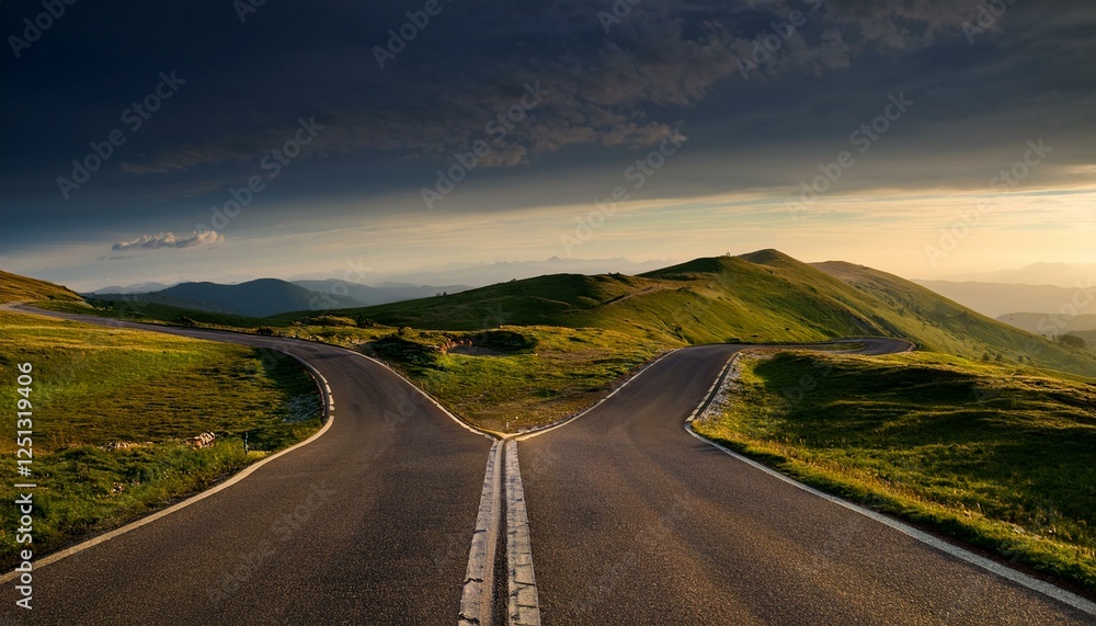 Fototapeta premium 分かれ道、選択、人生