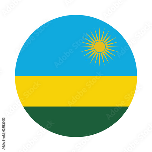 Free Download Flag of Rwanda. Rwanda circle flag logo icon computer vector illustration design - GFXLoad