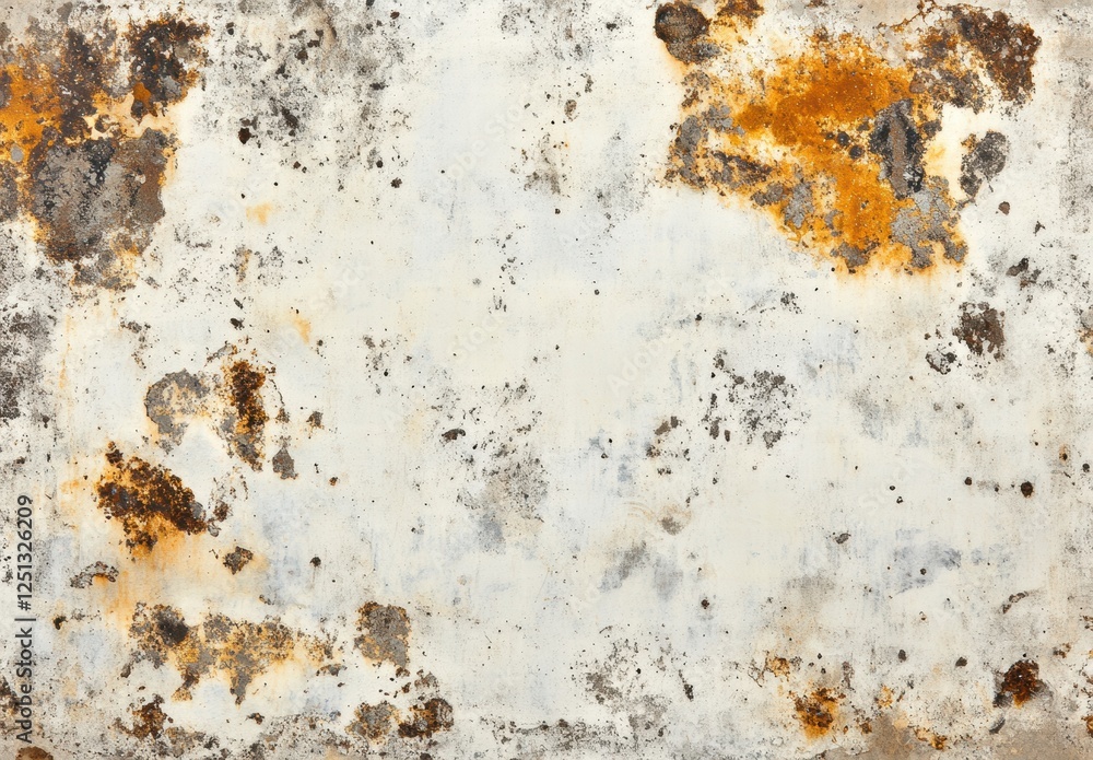 Fototapeta premium A rusty metal surface with a white background